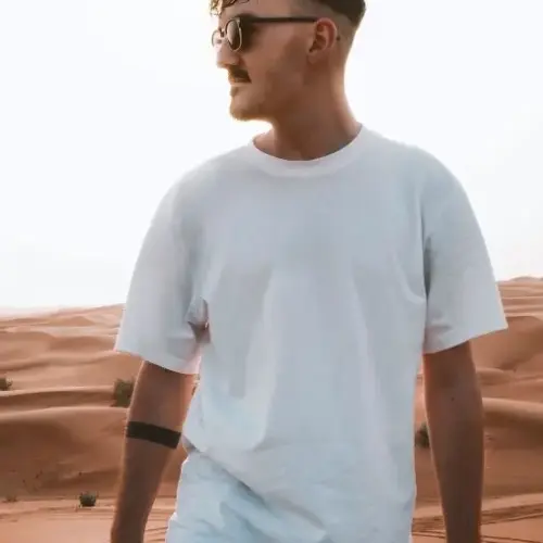 經典白色棉質 T 恤